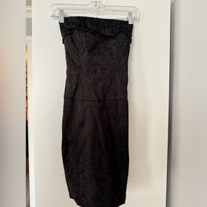 Vintage Guess Black Strapless Dress
